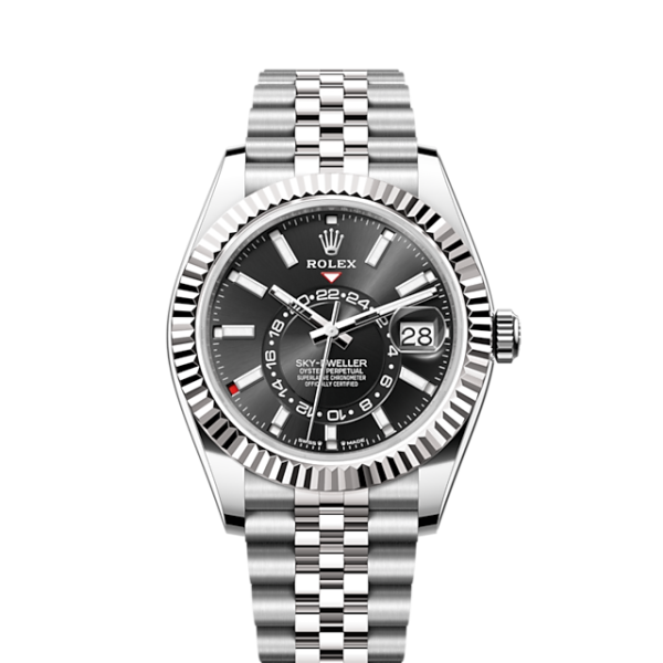 Rolex Sky-Dweller, 42mm, Oystersteel and 18k White Gold, Black, Jubilee, Ref# 336934-0008