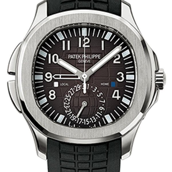 Patek Philippe Aquanaut Dual Time Black Dial Automatic Men’s Watch 5164A-001