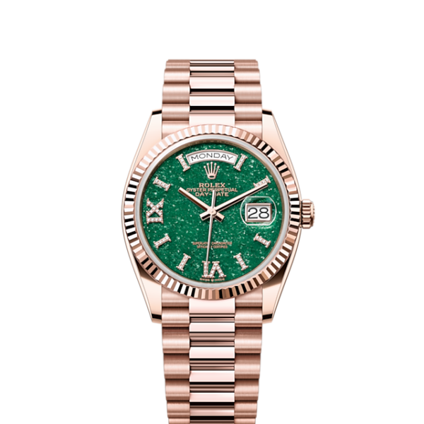 Rolex Day-Date 36, 18k Everose Gold with Diamond-set, 36mm, Ref# 128235-0068
