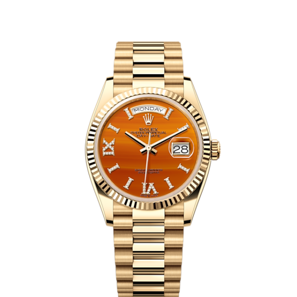 Rolex Day-Date 36, 18k Yellow Gold with Diamond-set, 36mm, Ref# 128238-0088