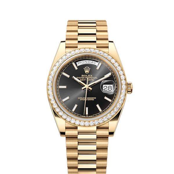 Rolex Day-Date 40, 18k Yellow Gold with Diamond-set, 40mm, Ref# 228348rbr-0043