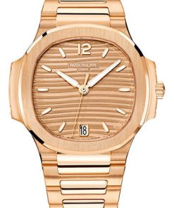 Patek Philippe Nautilus Ladies Automatic – 35.2 mm – Rose Gold – Golden Brown Opaline Dial – 7118/1R-010