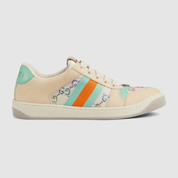 GUCCI Women’s Screener Sneaker Multicolor GG Crystals